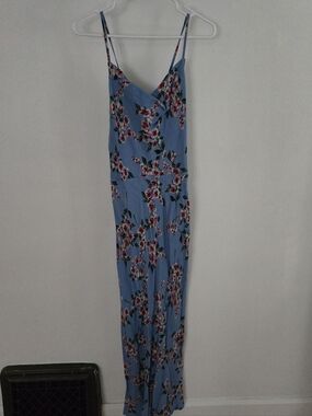 Vici Blue Floral Slip Maxi Dress